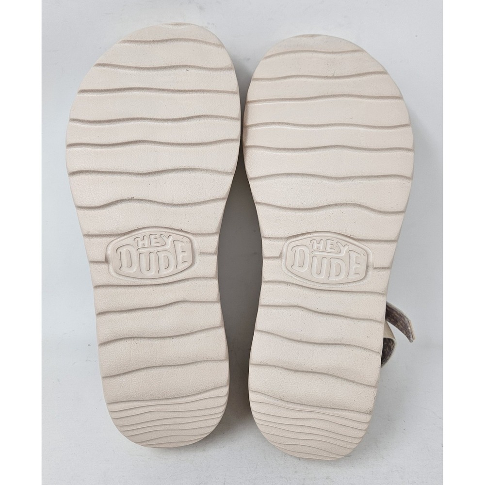 Hey Dude Delray Buckle Cottage Crochet Sandals Women's 6M Egret/Lavender NEW! - Picture 10 of 13